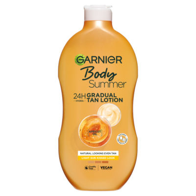 Garnier Summer Body Light Even Tan Moisturiser Lotion 400ml Apricot Extract 4J - Image 7