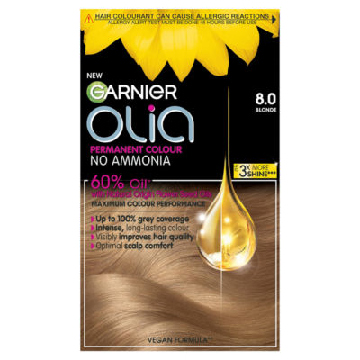 TESCO Garnier Olia 8.0 Blonde Permanent Hair Dye