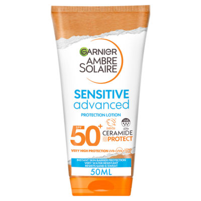 Ambre Solaire Spf 50+ Sensitive Advanced Sun Cream Travel Lotion 50Ml