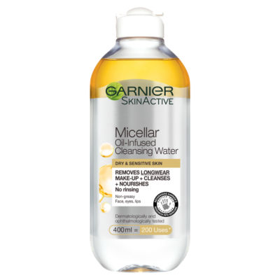 Garnier Micellar Water Oil Infused Facial Cleanser For Waterproof Makeup 400Ml