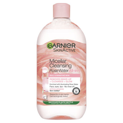 Garnier Micellar Rose Water, Gentle face Cleanser & Makeup Remover, Cleanse & Glow Formula, 700ml