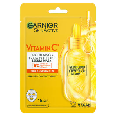 Garnier SkinActive Moisture Bomb Hydrating and Brightening Vitamin C Sheet Mask Set of 5 - Image 7