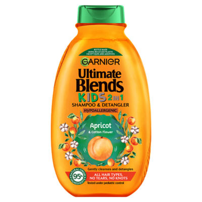Garnier Ultimate Blends Ultimate Blends Kids Apricot No Tears Easy Detangling Shampoo For All Hair Types 250Ml