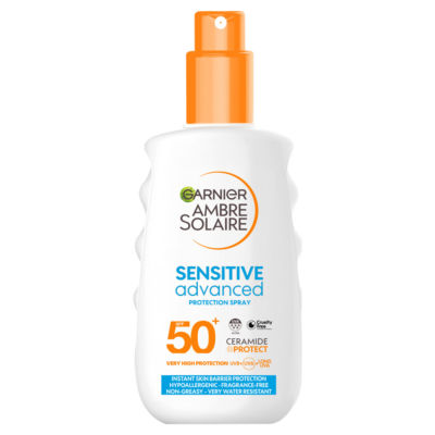 Garnier Ambre Solaire SPF 50+ Sensitive Advanced Sun Cream Spray 150ml