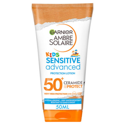 Garnier Ambre Solaire Spf 50+ Sensitive Advanced Kids Sun Cream Lotion 175Ml