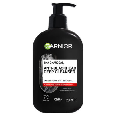 Garnier Pure Active BHA + Charcoal Daily Face Cleanser For Blemish Prone Skin, 250ml