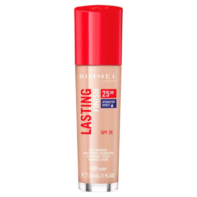 Rimmel London Lasting Finish 25H Foundation With Comfort Serum 100 Ivory