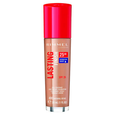 Rimmel London Lasting Finish 25H Foundation With Comfort Serum 400 Natural Beige