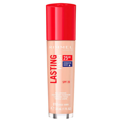 Rimmel London Lasting Finish 25H Foundation With Comfort Serum 010 Light Porcelain