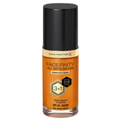 MAX FACTOR Facefinity 3 In 1 Foundation W91 Warm Amber 30Ml