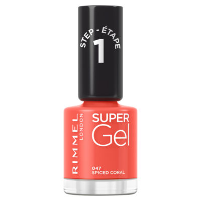 Rimmel London Super Gel Long Lasting Gel-Like Nail Polish 047 Spiced Coral 12ml