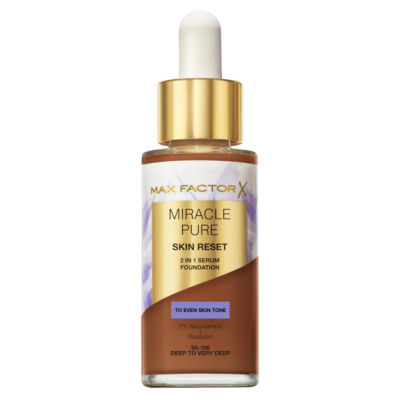 MAX FACTOR Miracle Pure Serum Foundation 95 - 100 Deep to Very Deep 30ml
