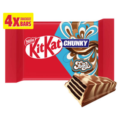 KitKat Chunky Funky Chocolate Bar 4 Pack Multipack 128g