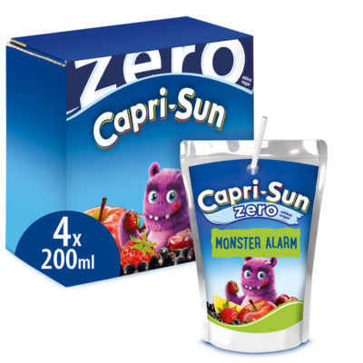 Capri-Sun Zero Monster Alarm 4x200ml  Kids' Juice Drink