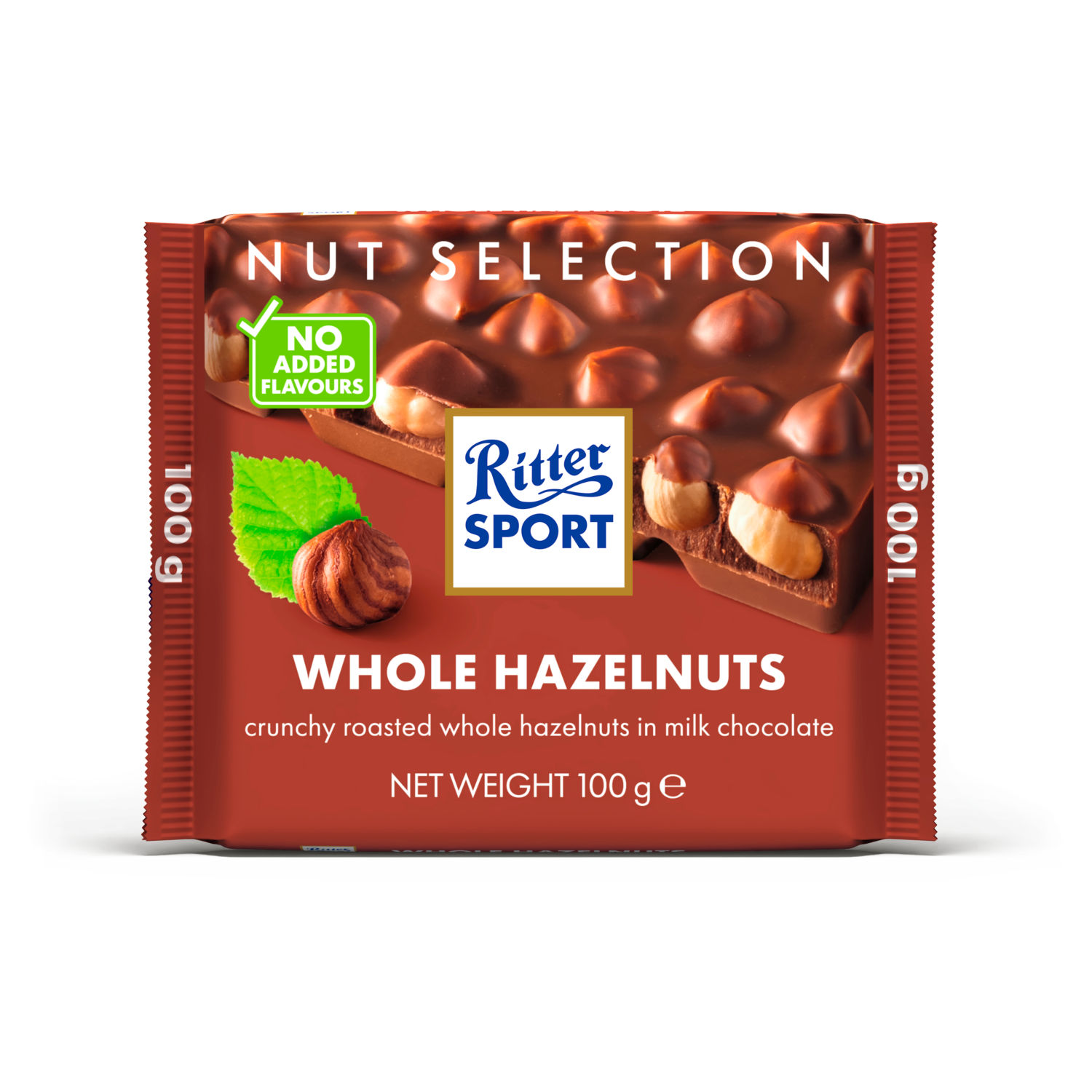 Ritter Sport Whole Hazelnuts Milk Chocolate Bar 100g