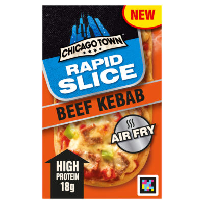 Chicago Town Rapid Slice Beef Kebab Pizza Stonebaked Crust 140g