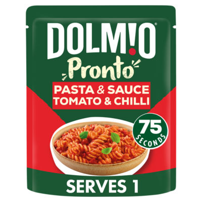 Dolmio Pronto Microwave Fusilli Pasta with Tomato and Chilli Sauce Pasta Meal 200g