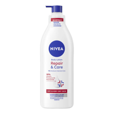 NIVEA Body Lotion Repair AND care 72hr, 3 x Effective,for Very Dry Skin, 2x400mL - Image 4
