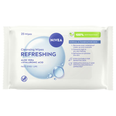 Nivea Refreshing 3-In-1 Cleansing Face Wipes