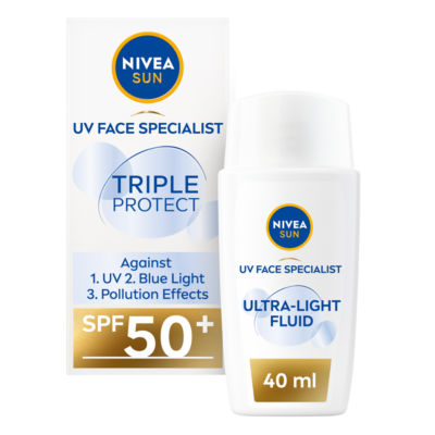 Nivea Uv Face Specialist Triple Protect Sun Fluid Spf 50+ 40Ml
