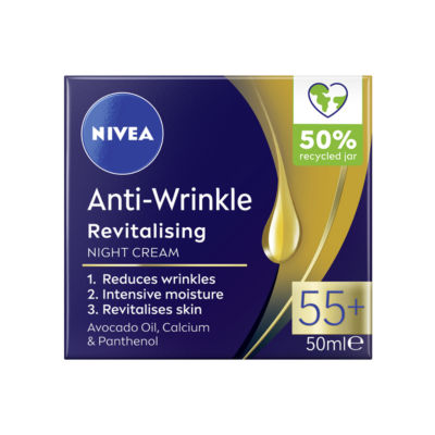Nivea Face Anti-Wrinkle + Revitalising Night Cream 55+ 50ml