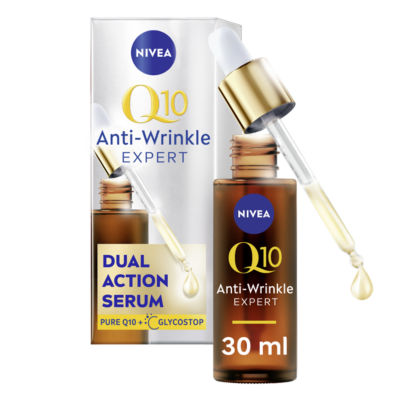 Nivea Q10 Anti-Wrinkle Expert Dual Action Face Serum 30ml - ASDA