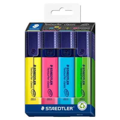 STAEDTLER Stationery Textsurfer Highlighters 4 Pack