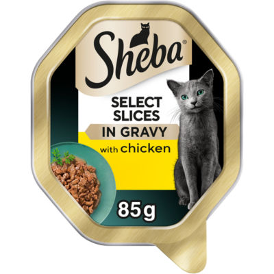 Sheba ® Select Slices Adult Wet Cat Food with Chicken in Gravy 85g Tray