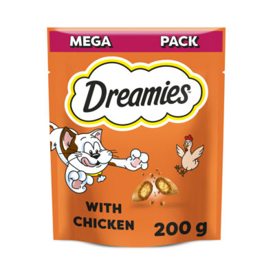 Dreamies Cat Treat Biscuits with Chicken Mega Pack 200g