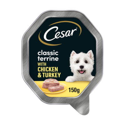 Cesar ® Classic Terrine Dog Food Tray Chicken & Turkey in Loaf 150g