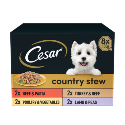 Cesar Country Stew Mixed Selection Wet Dog Food Tray 8x150g