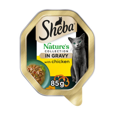 Sheba Nature's Collection Adult Cat Food Tray with Chicken in Gravy 85g