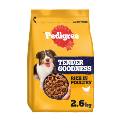Pedigree Tender Goodness Dry Adult Dog Poultry 2.6kg