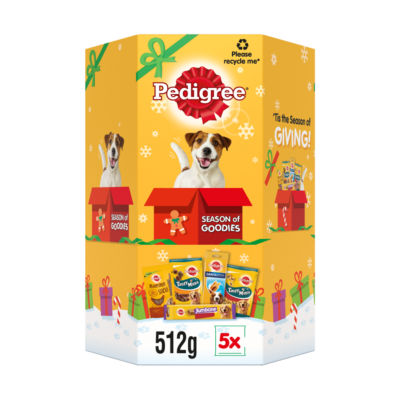 Pedigree Christmas Present Gift Box Adult Dog Treats, Mixed 512g