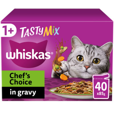 Whiskas 1+ Tasty Mix Chef's Choice In Gravy - 40 X 85G - Image 16