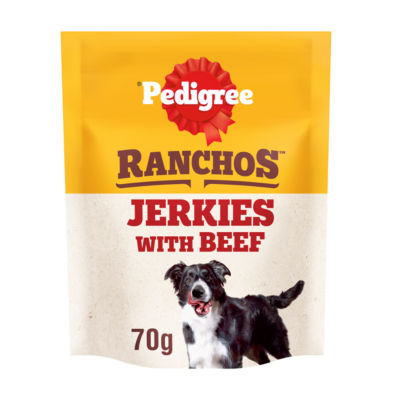 Pedigree Ranchos Jerkies Dog Food Treat with Beef 70g