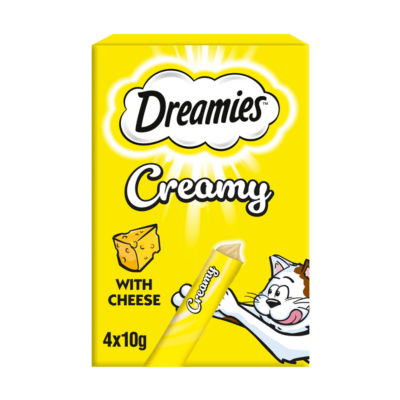 Dreamies Creamy Cat Treats with Cheese 4 x 10g