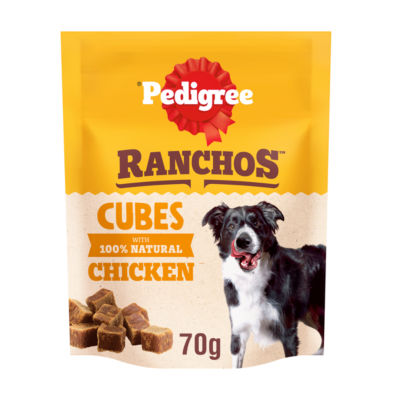 Pedigree Ranchos Chicken Cubes Dog Treats 70g