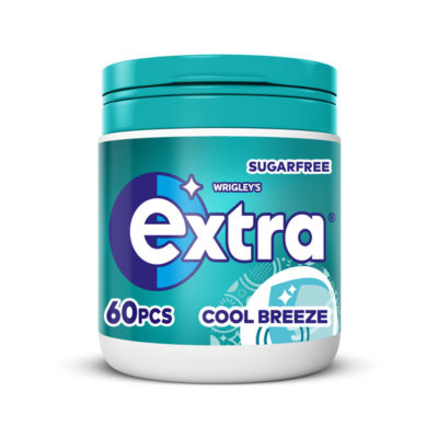 Wrigleys Cool Breeze Chewing Gum Sugar Free Bottle 60 pieces