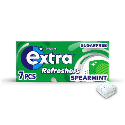 Wrigley's Extra Refreshers Spearmint Sugar Free Chewing Gum Handy Box 7 Pieces