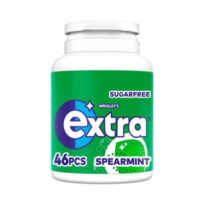Wrigley's Extra Spearmint Sugarfree Chewing Gum Bottle 46 Pieces