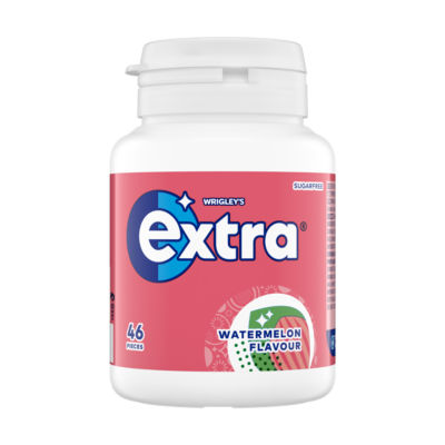 Wrigleys Extra Watermelon Flavour Sugarfree Chewing Gum Bottle 46 Pieces 64g