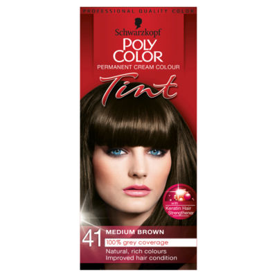 Schwarzkopf Poly Color Permanent Cream Colour Tint 41 Medium Brown