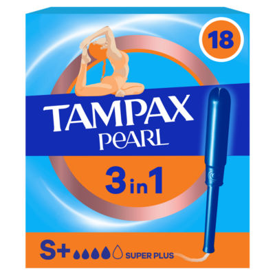 Tampax Pearl Super Plus Tampons With Applicator x18