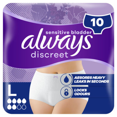 Always Discreet Incontinence Pants Normal Large 10 Pack