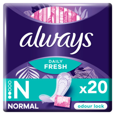 Always Dailies Singles Panty Liners Normal 20 Panty Liners