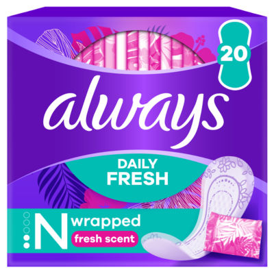 Always Daily Fresh Normal Wrapped Panty Liners 20 Liners