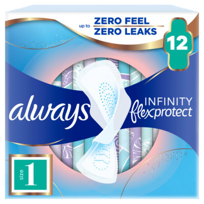Always Infinity Flex Protect Normal Size 1 Sanitary Towels With Wings
