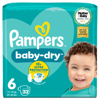 Pampers Baby-Dry Luiers Maat 6 – Maandbox 148 Luiers | Wegwerpluiers voor baby's