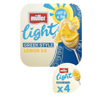 Muller Light Greek Style Lemon Yogurt 4X115g